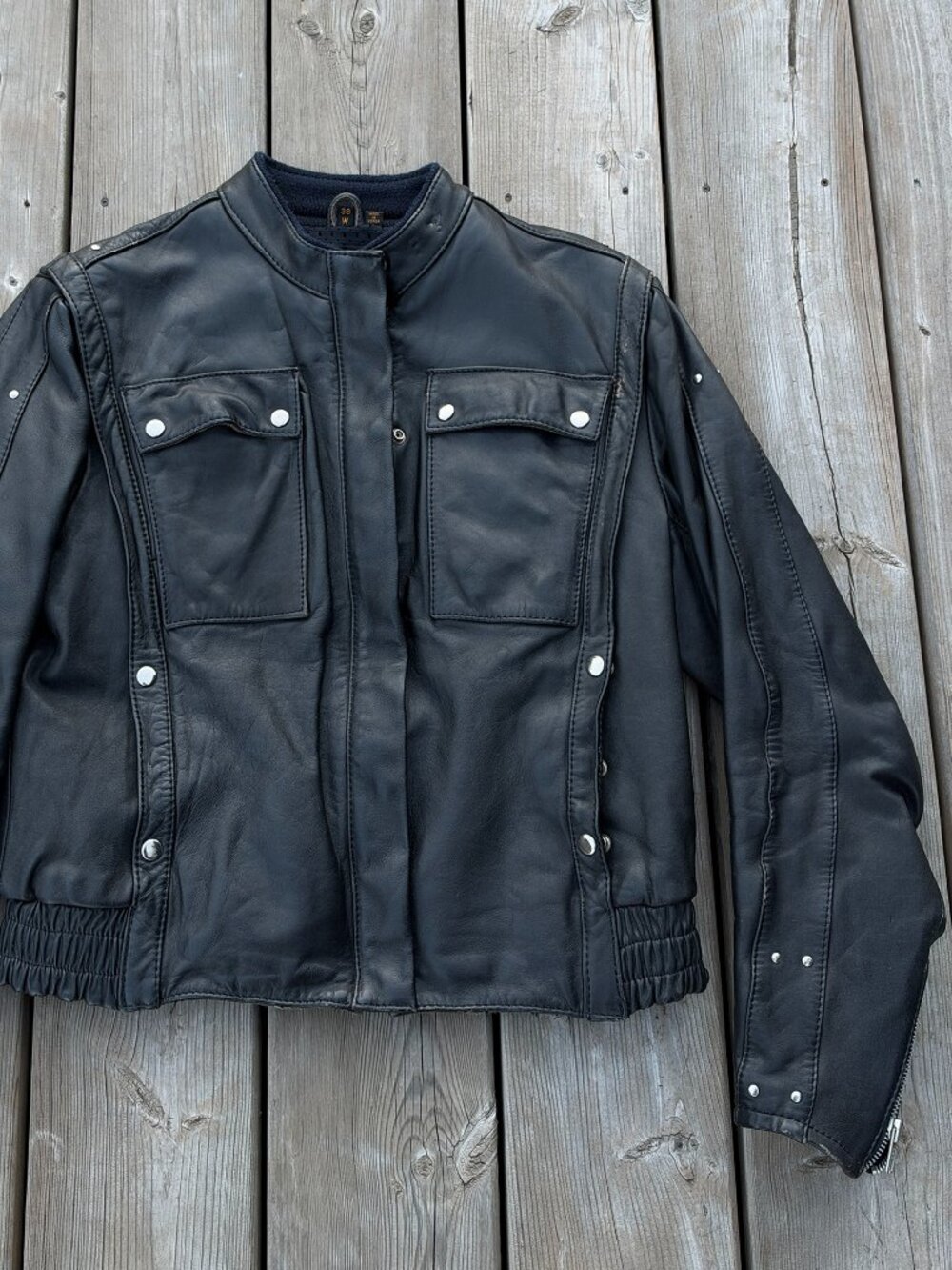 vintage leather harley davidson jacket biker